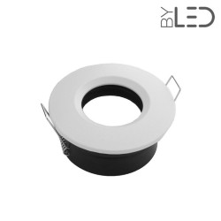 Spot pour ampoule GU10 - Ronde chanfrein SPLIT - Blanc mat