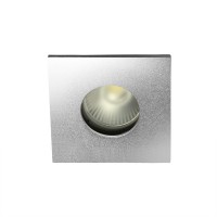 Spot pour ampoule GU10 - Collerette carrée flat SPLIT - Alu mat
