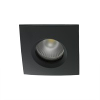 Spot pour ampoule GU10 - Collerette carrée chanfrein SPLIT - Noir
