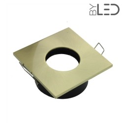 Spot pour ampoule GU10 - Carrée flat SPLIT - Or satiné
