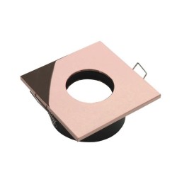 Spot pour ampoule GU10 - Carrée flat SPLIT - Or rose brillant