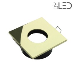 Spot pour ampoule GU10 - Carrée flat SPLIT - Or brillant
