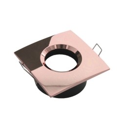 Spot pour ampoule GU10 - Carrée chanfrein SPLIT - Or rose brillant