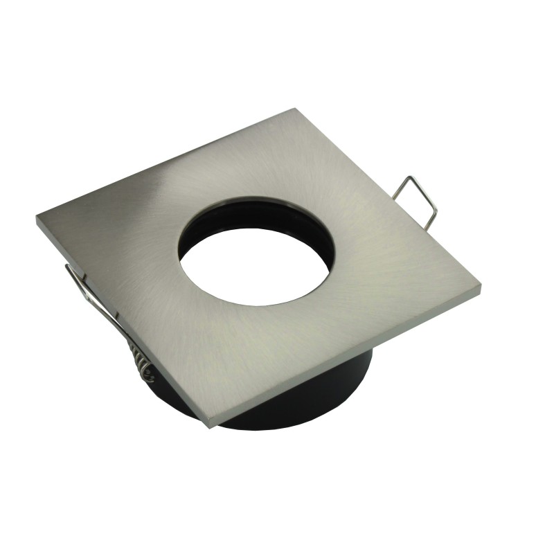 Spot encastrable collerette carrée flat SPLIT - Nickel satiné