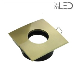 Spot pour ampoule GU10 - Carrée convex SPLIT - Or satiné