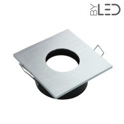 Spot pour ampoule GU10 - Carrée flat SPLIT - Alu brossé