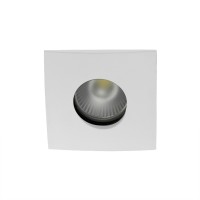 Spot pour ampoule GU10 - Carrée convex SPLIT - Blanc mat