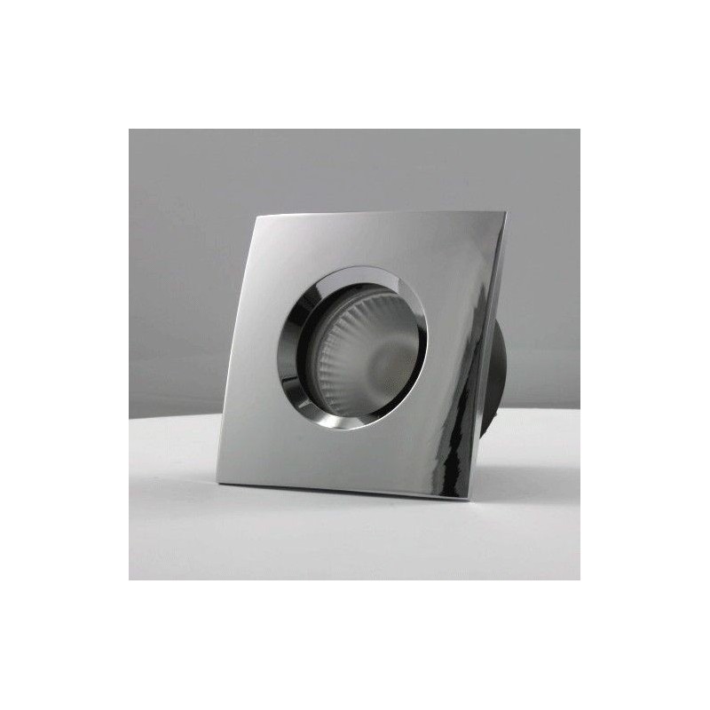 Spot encastrable collerette carrée chanfrein SPLIT - Chrome