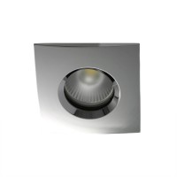 Spot pour ampoule GU10 - Carrée chanfrein SPLIT - Chrome