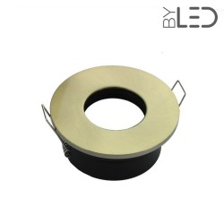 Spot pour ampoule GU10 - Ronde flat SPLIT - Or satiné