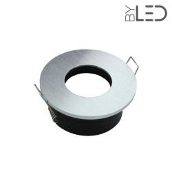 Spot pour ampoule GU10 - Ronde flat SPLIT - Alu brossé