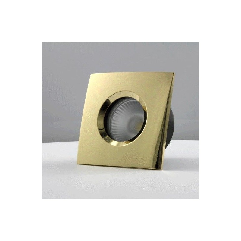 Spot encastrable collerette carrée chanfrein SPLIT - Or brillant