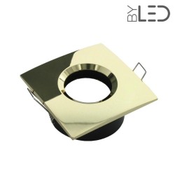 Spot pour ampoule GU10 - Carrée chanfrein SPLIT - Or brillant