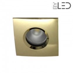 Spot pour ampoule GU10 - Carrée chanfrein SPLIT - Or brillant