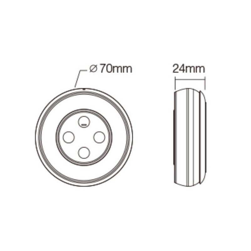 Télécommande tactile Dimmer/CCT murale et amovible - Température de couleur - MiBoxer S1- Blanc