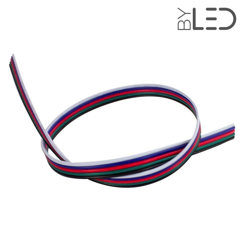 Câbles 4 fils (rouge, vert, bleu et blanc) pour ruban LED RGBW