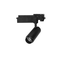 Spot LED sur rail à focale variable 10W - Triphasé - Noir – Zooom 10