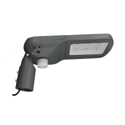 Lampadaire LED automatique à double détection pour mât d'éclairage public - 50W - 230V - Gris - PLACE BSS