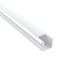 Profilé aluminium blanc encastrable pour ruban LED - Diffuseur givré - E04 - CRAFT