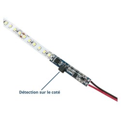Détecteur d'ouverture de porte et tiroir sur le côté pour profilé ruban LED