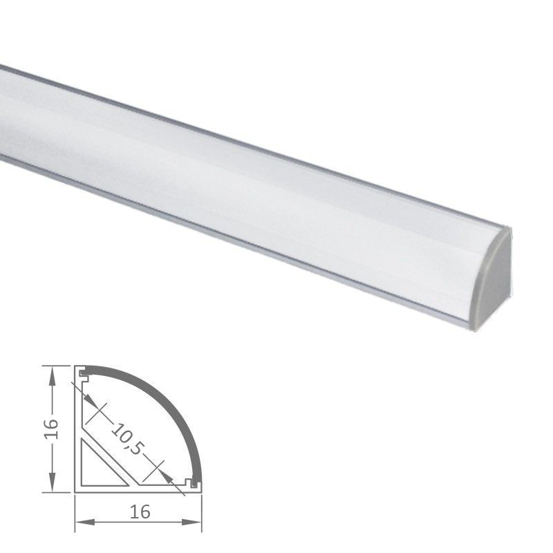 Profilé aluminium d'angle pour ruban LED par ByLED.fr