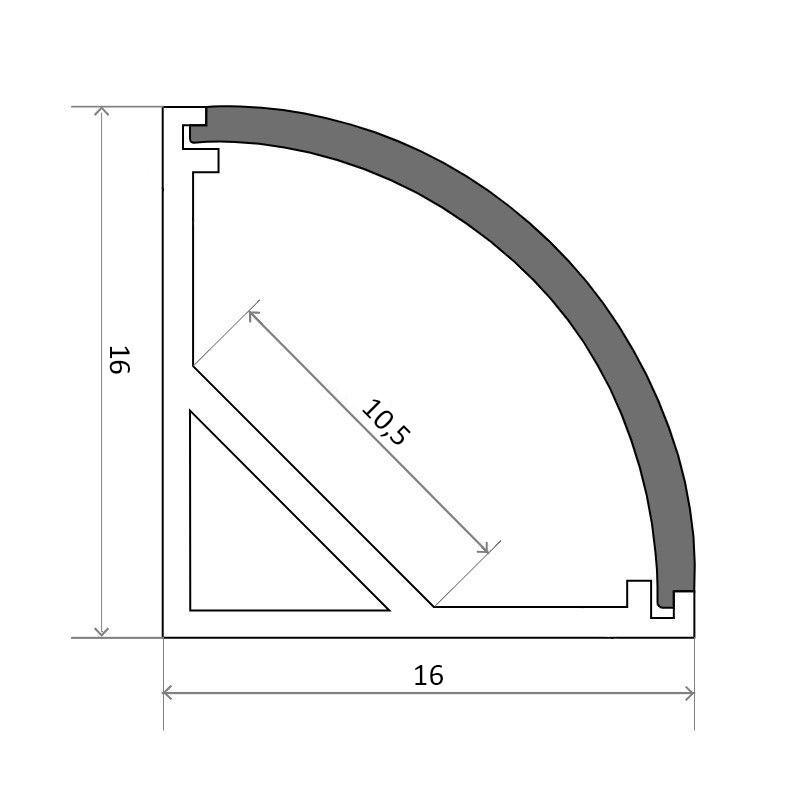 Profilé aluminium d'angle pour ruban LED par ByLED.fr