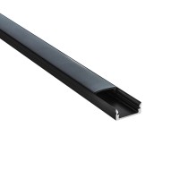 Profilé aluminium noir pour ruban LED - C66 noir - CRAFT