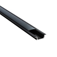 Profilé aluminium noir encastrable pour ruban LED - E33 noir - CRAFT