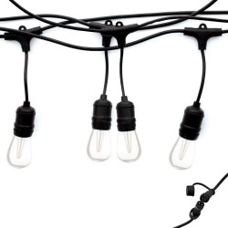 Guirlande guinguette 5 mètres "Conex" + 8 ampoules LED au choix
