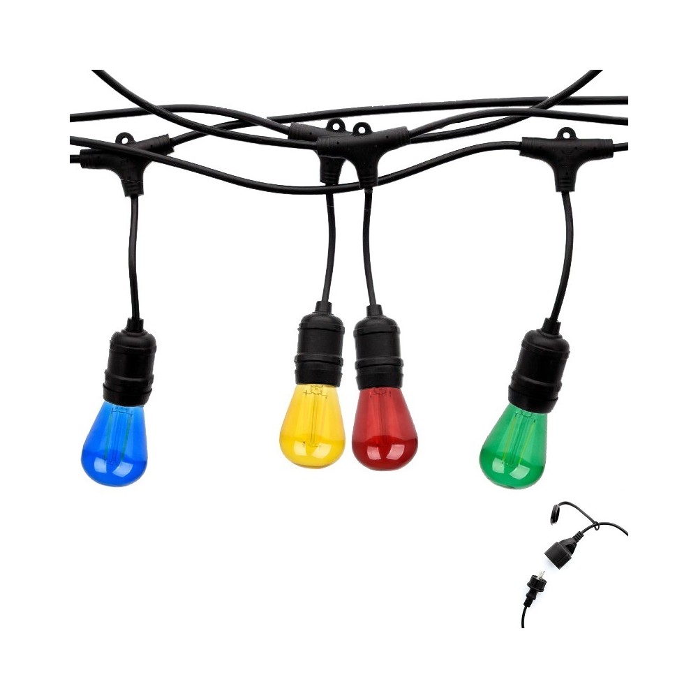 Ampoules LED vintage, verre en couleur E27- 2W - Pack de 4 couleurs -  ®