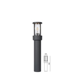 Borne LED de jardin sans ampoule E27 - 230V - Anthracite - TRADI