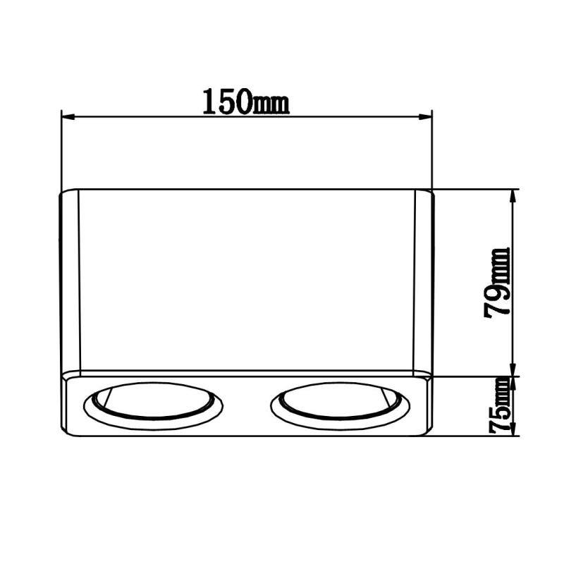 Applique double LED blanche 7+7W – 35°- SHINE