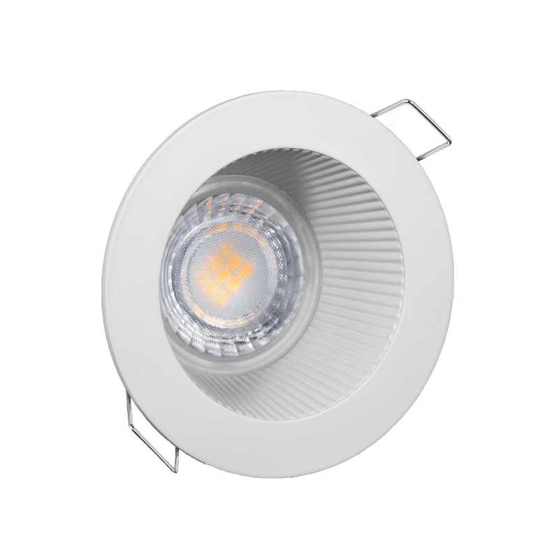 Spot encastrable anti-éblouissement blanc mat IP20 pour LED GU10 – DEEEN