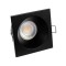 Spot encastrable IP20 pour LED GU10 - DEEEP carré - Noir mat