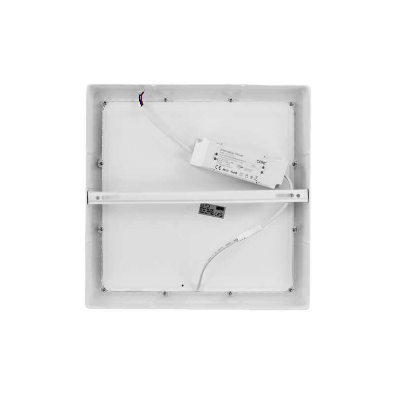 Dalle LED carrée 24 W en applique - extra plate - plafonnier BONNY