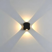 Applique LED murale cube 4 directions 4x1W - Anthracite - Kubbe