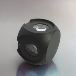 Applique LED murale extérieure quadruple direction - 4W - 230V - Anthracite - KUBBE 4x1