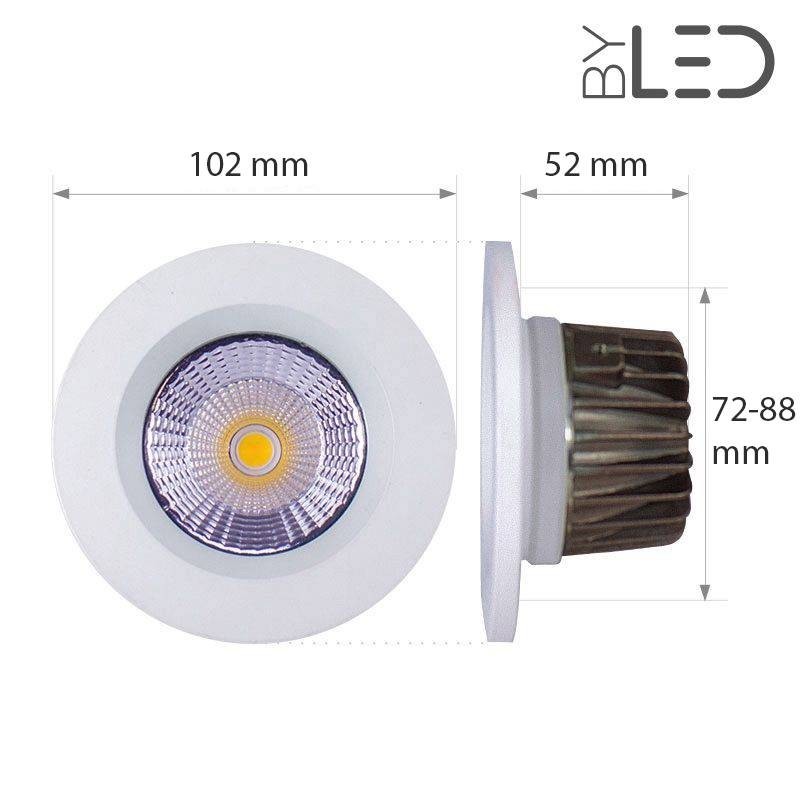 Spot LED encastrable fixe -  IP64 - BBC - RT2012 - Cobyx 5W – Blanc pur