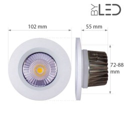 Spot LED encastrable RGB 7W IP64 - BBC - RT2012 - Cobyx