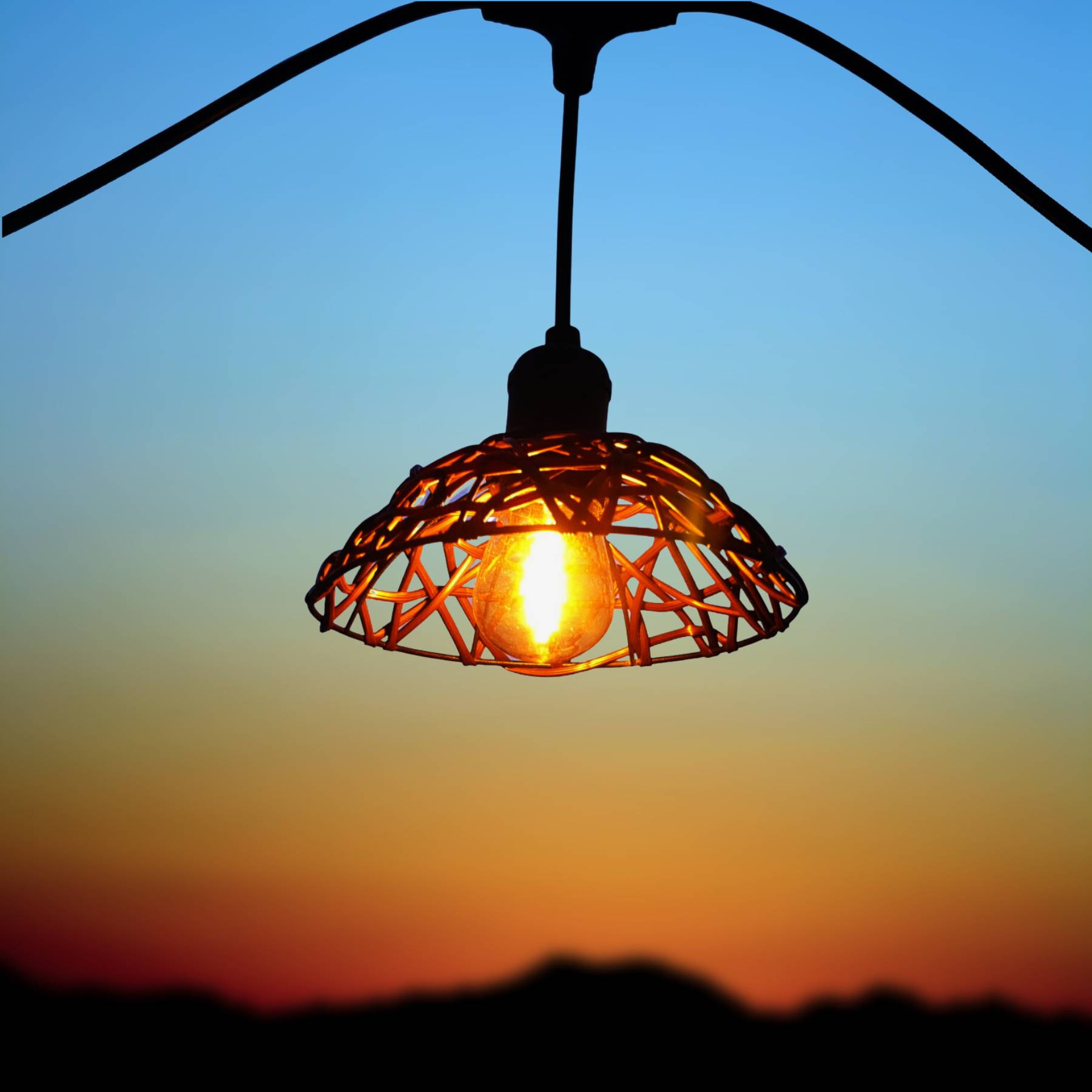 Guirlande lumineuse extérieur avec abat-jour en métal 10 ampoules à fi –