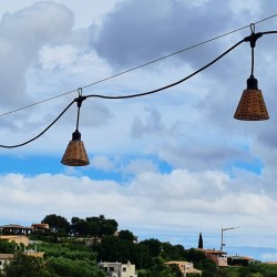 Guirlande guinguette 5 mètres "Conex" + 8 abat-jours "Shade" + 8 ampoules