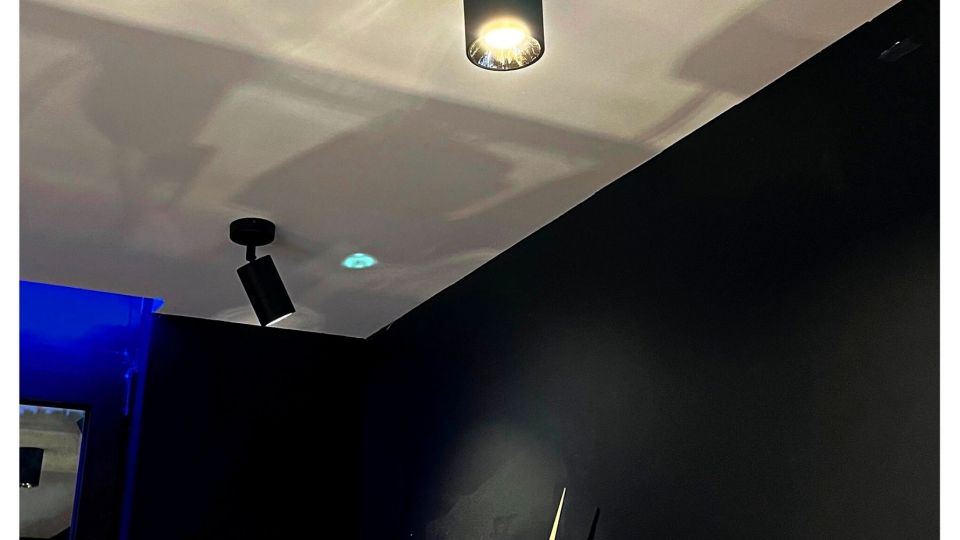 Spot LED en applique plafond réflecteur canon de fusil 14W - Noir - Glaze