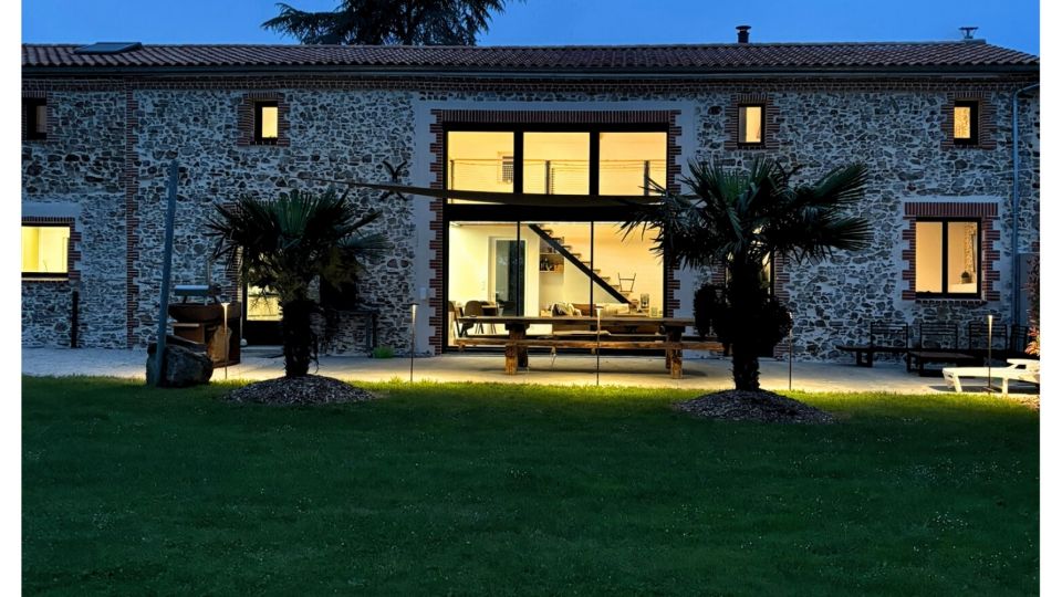 Borne LED extra fine d'extérieur à tête bombée - 7W - 80 cm - Chocolat - HAALÖ