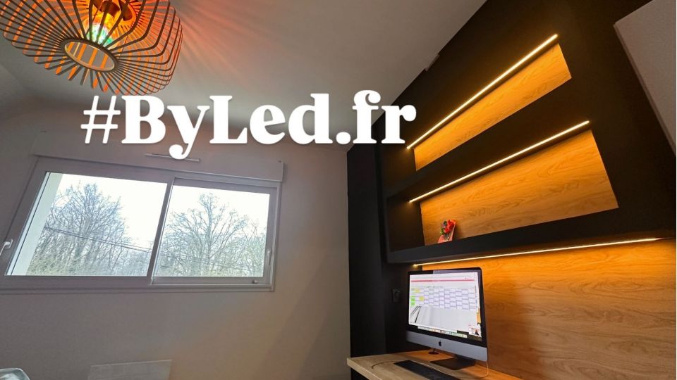 Profilé aluminium noir encastrable pour ruban LED - E33 - CRAFT