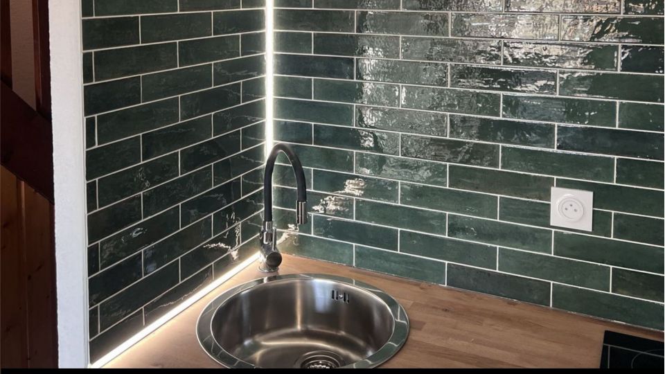 Profilé aluminium encastrable à carreler pour ruban LED - Diffuseur givré - E21 - CRAFT