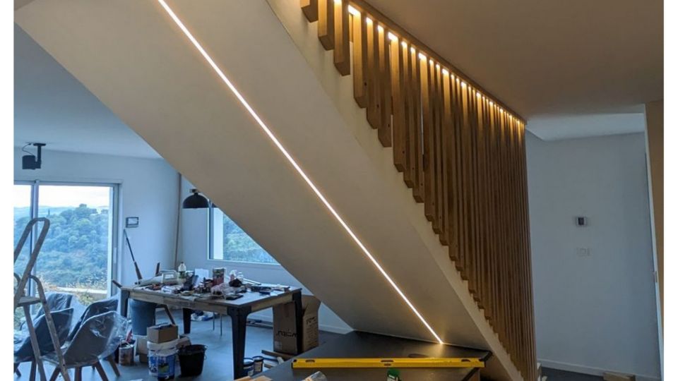 Profilé aluminium encastrable pour ruban LED - Diffuseur givré - E18 - CRAFT