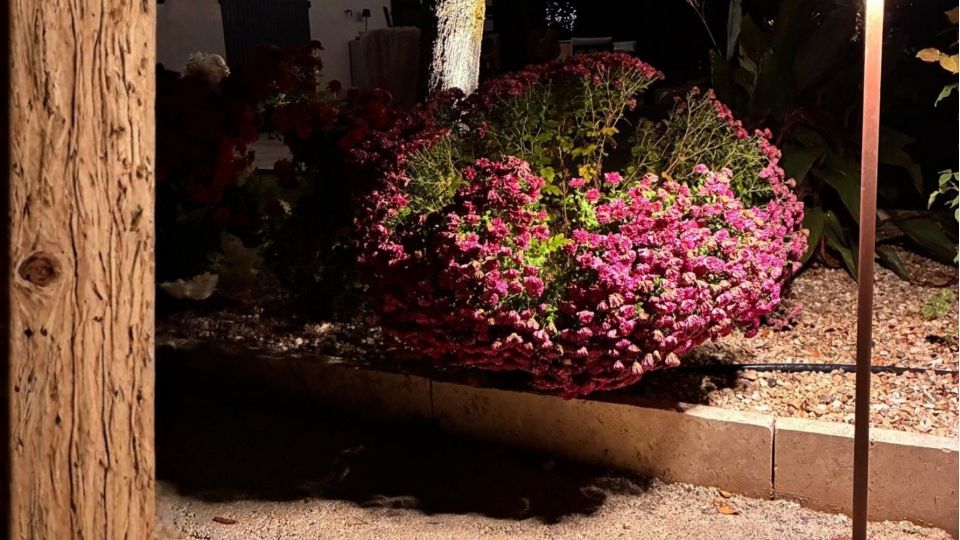 Borne LED extra fine d'extérieur à tête bombée - 7W - 80 cm - Corten - HAALÖ