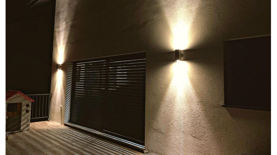 Applique LED murale extérieure Up & Down - 6W - 230V - Anthracite - AGORA