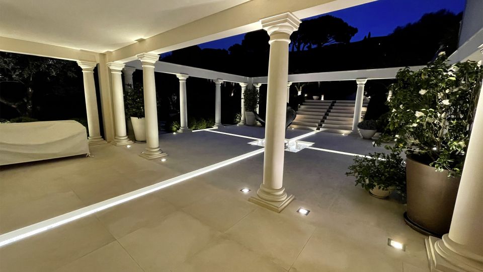 Spot LED encastré de sol carré 170mm - 10W - 230V - Inox - QINOX