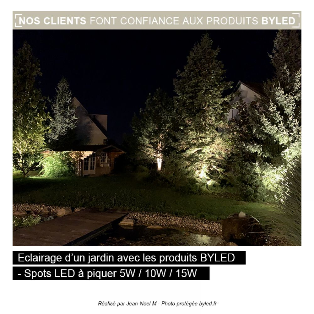 Spot LED extérieur de jardin 6W multicolore avec angle 15°